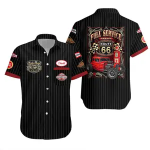 Custom Name Vintage Garage Mechanic Hawaiian Shirt
