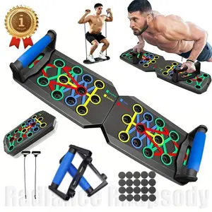 [Upgraded Version] Push up Board, Push-up Board Set,128 Holes Home Push-up Board, Pull Bar, Chest Muscle Abdominal Muscle Equipment for Men & Women, Fitness Enthusiasts, Upper Body Strength, Portable Design, Ab Workout Machine