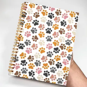 1pc Dog Footprints Notebook Perfect Gifts for Friends Writing Notebook Diary NoteBook Office Stationery Birthday Christmas Gift 5.5x8.3in with 50 sheets