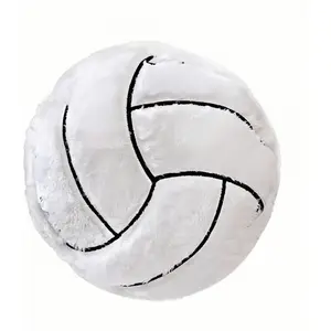 Fluffy Soft Volleyball Sports Throw Pillow, 14" Durable Basketball Plush Pillow Toy Gift for Kids Boys Girls Children Room Decoration