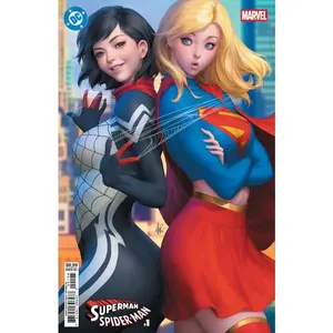 DC MARVEL SUPERMAN SPIDER-MAN #1 (ONE SHOT) COVER M STANLEY ARTGERM LAU SUPERGIRL & SILK VARIANT