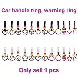 Heart Shaped Car Rear Bumper Warning Hanging Decoration, Universal Color Pull Ring, Interior Hand Pull Loop, Car Accessories