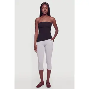 Trendy Mid Rise Capris Leggings