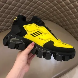 Men's and women's multiple colors Mesh surface chunky lofers runway height increasing wave sole shoes designer Leisure trendy shoes