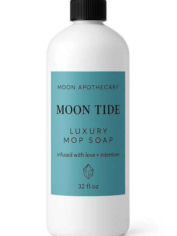 Moon Apothecary Luxury Mop Soap 32oz 8 Scent Collection - Non-Greasy Streak-Free Plant-Based Formula for All Floor Types Vanilla Sugar Cookie Scented