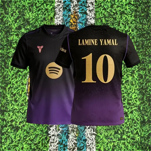 2026 2027 Away Black No.10 Yamal Short sleeve Soccer jersey