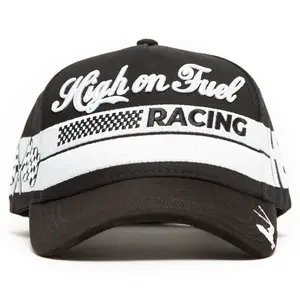 High on Fuel Racing Black Snapback Hat