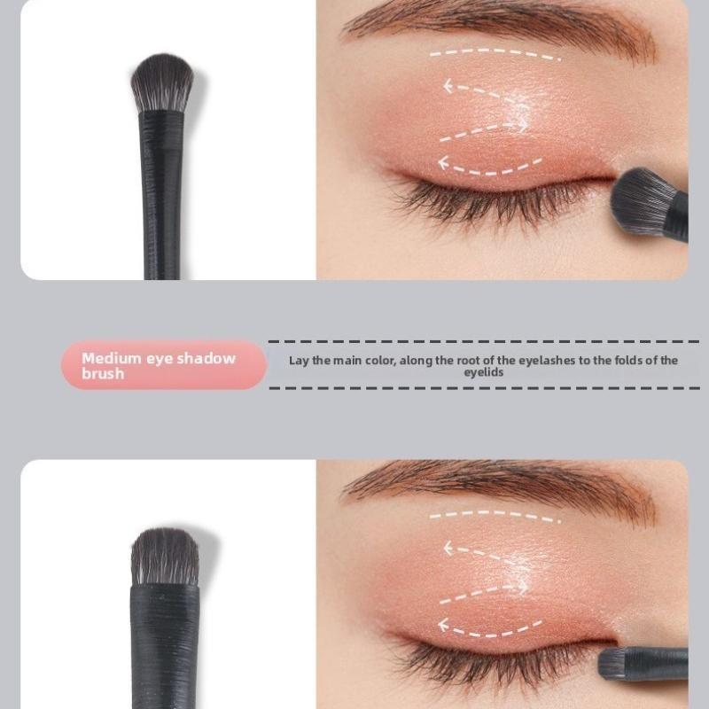 Soft Bristle 10-Piece Makeup Brush Set Eyeshadow Eye Makeup Blending Aegyo-sal Eyeliner Detail Nose Shadow Brush Beauty Tools