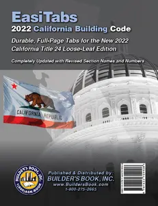 2022 California Building Code, Title 24 Part 2. Vol. 1&2 Loose-Leaf EasiTabs