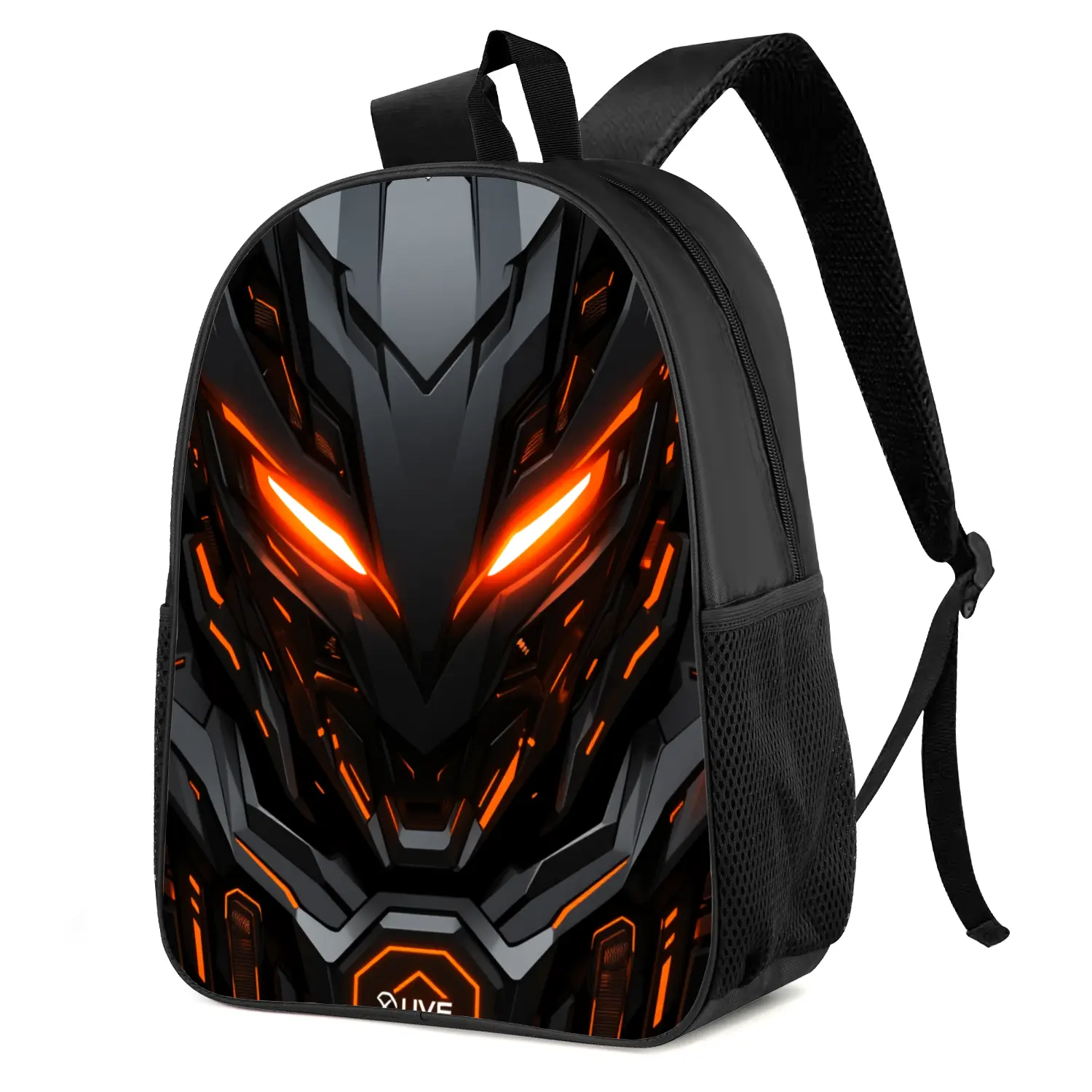 B145 Cyber Mecha Style Graphic Print Casual Daily Backpack for Commute Outdoor Travel