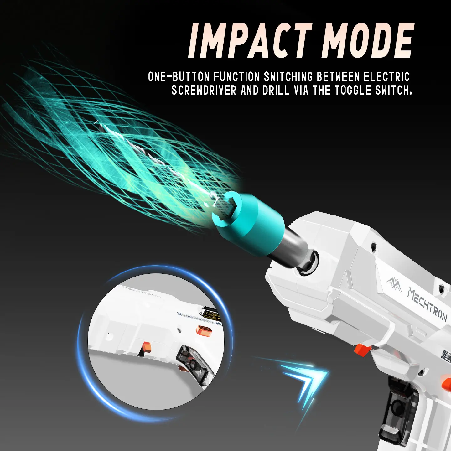 8V Lightweight 2-Speed Power Drill LITE, TL-G007S Colorful Cordless Drill Driver with 2 Bits, Compact Household Hand Too