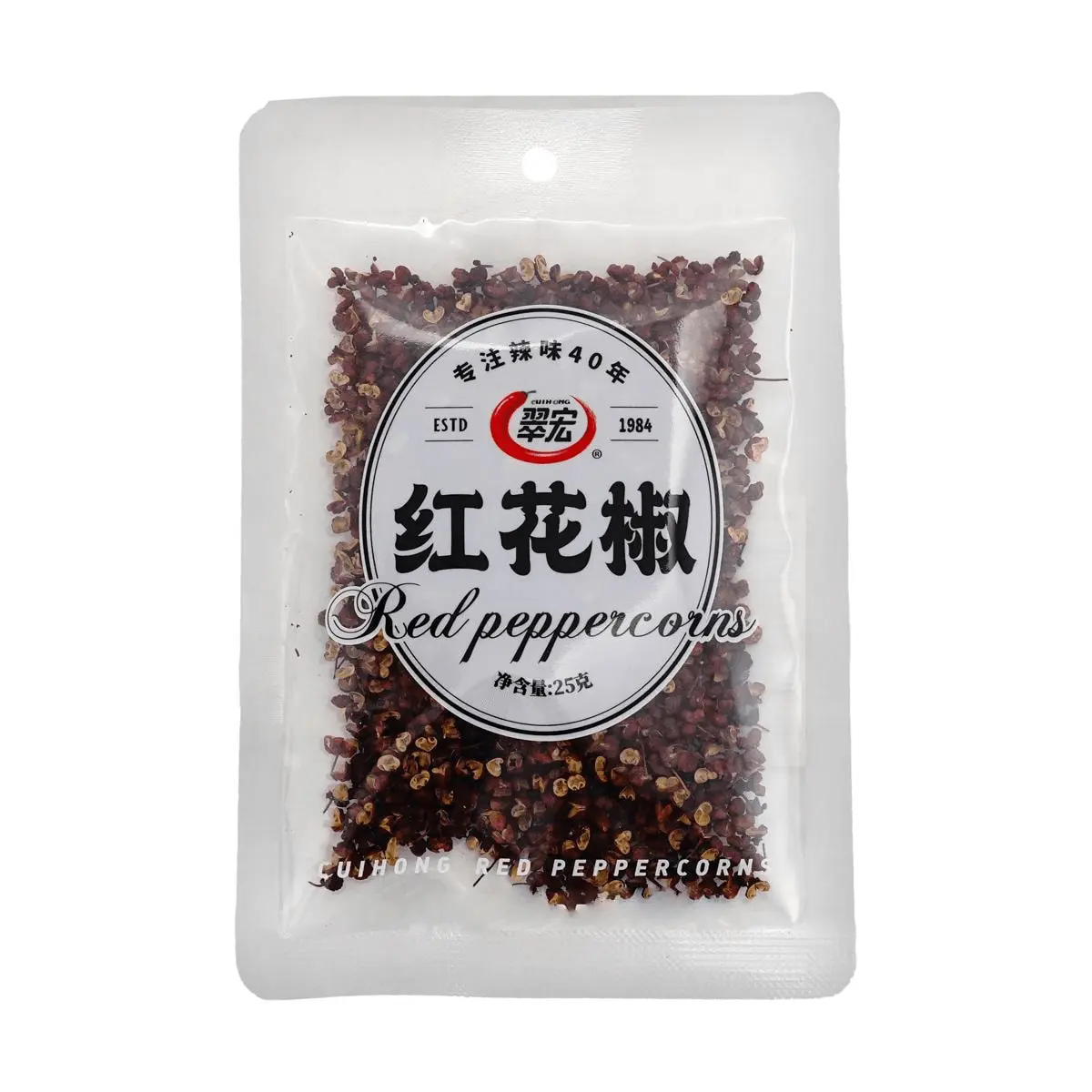 CUIHONG Sichuan Peppercorns 25g - Authentic Red Prickly Ash for Spicy Flavor in Hot Pot, Stir-fry, and Braised Dishes