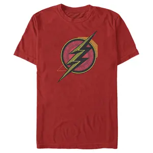 Men's Zack Snyder Justice League The Flash Comic Logo T-Shirt