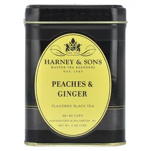 Harney & Sons Black Tea, Peaches & Ginger, 4 oz (112 g)