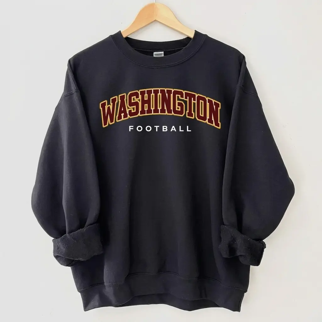 Washington Football Adult and Youth Sweatshirt T-Shirt, Washington Football merch Crewneck, Washington Football Shirt, Game Day Apparel, Football Fan Gifts, men's clothing clothes merch, Gift For Women
