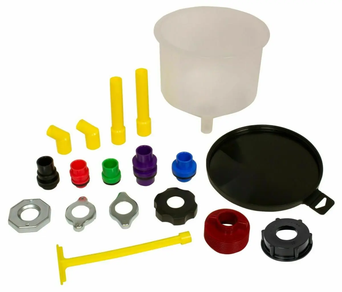 Lisle Master Spill-Free Kitchen Funnel Set, Cooling Straight Utensils with Secure Lid for Specialty Kitchen Use