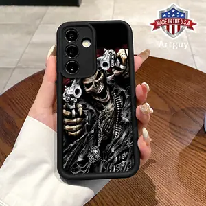 Case for Samsung S24 ultra plus S25 S23 S22 Ultra Plus Dark Legend Skull Advanced fashion gift Anti-Scratch Shockproof Soft Silicone Protective Cover