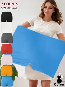 0XL-6XL,Plus Size Women's Seamless Briefs Set, Seamless Garments, Comfortable Breathable Shorts,Soft&Stretch Underwearshorts, Slim Fit Design,Ideal for Everyday wear,Sleep&Home Basic Underwear,All Seasons, Seamless Undergarment, Soft Breathable Knicker