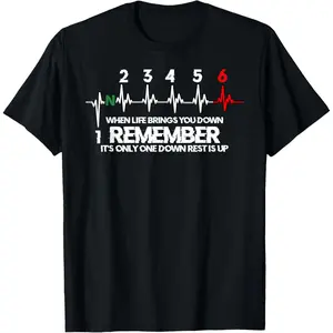 Funny Motorcycle Biker 1N23456 Bike Gear Shift Gift T-Shirt