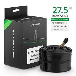 ROCKBROS 26'/27.5'X1.95/2.125 Mountain Bike Inner Tubes 48mm Presta/Schrader Valve High Self Sealing Butyl Rubber