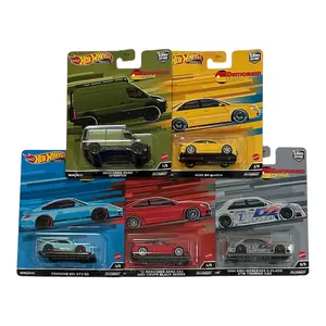 Hot Wheels Deutschland Design Car Culture 2022 1:64 Scale Diecast Model Cars Porsche Audi Mercedes-Benz Collectible Set Featuring 911 GT3 RS C-Class DTM S4 C63 AMG Coupe Sprinter