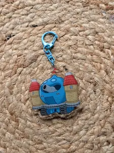 Dragon Quest Rocket Slime Schleiman Tank Acrylic Keychain | 2.5" x 2.5"
