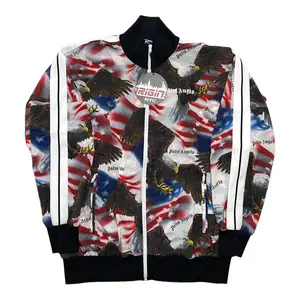 Palm Angels Classic Logo Loose Fit Track Jacket American Eagle Print Multi