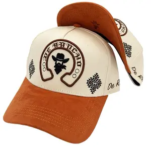 De Rancho Herradura a-frame hat (Beige/Orange)