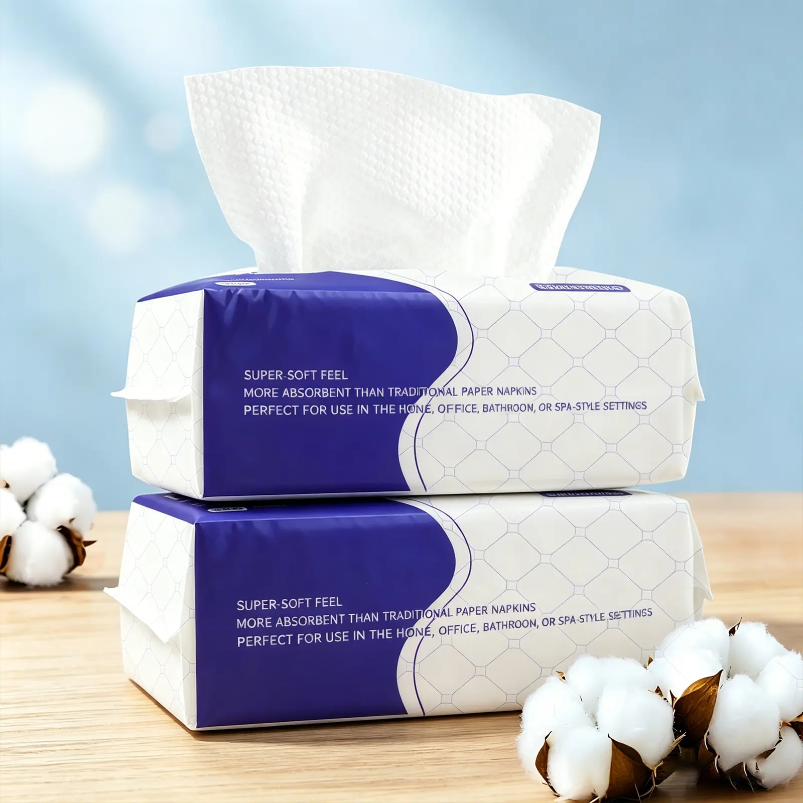 Face Towel 120 Count Disposable Face Wipes Cloths for Washing Soft Cotton Dry Baby Wipes, Skincare, Makeup Remover