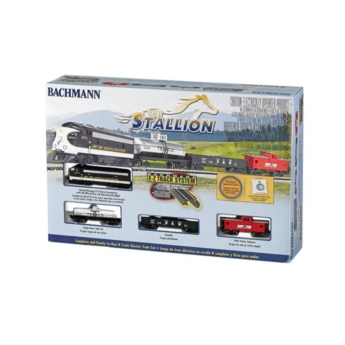 212 MAIN Bachmann The Stallion Complete Train Set - Small Animal Toy with Power Pack, Operating Light, Speed Controller
