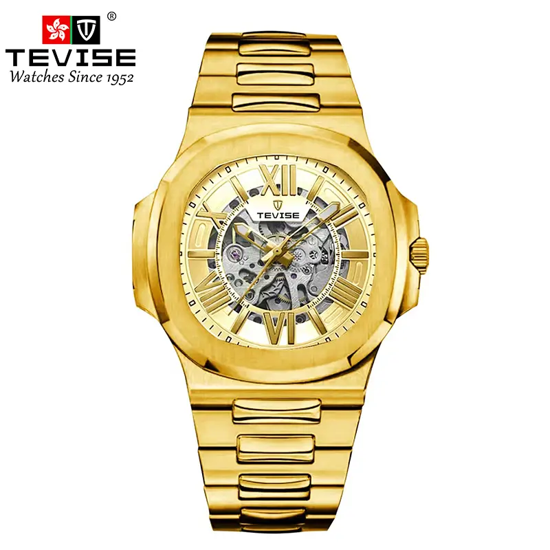 TEVISE men's watch - business gentleman mechanical watch - fashionable hollowed-out men's watch - Valentine's Day gift for men - fashionable men's luxury - solid stainless steel strap - perfect gift for Christmas, Halloween , New Year relojes para hombres