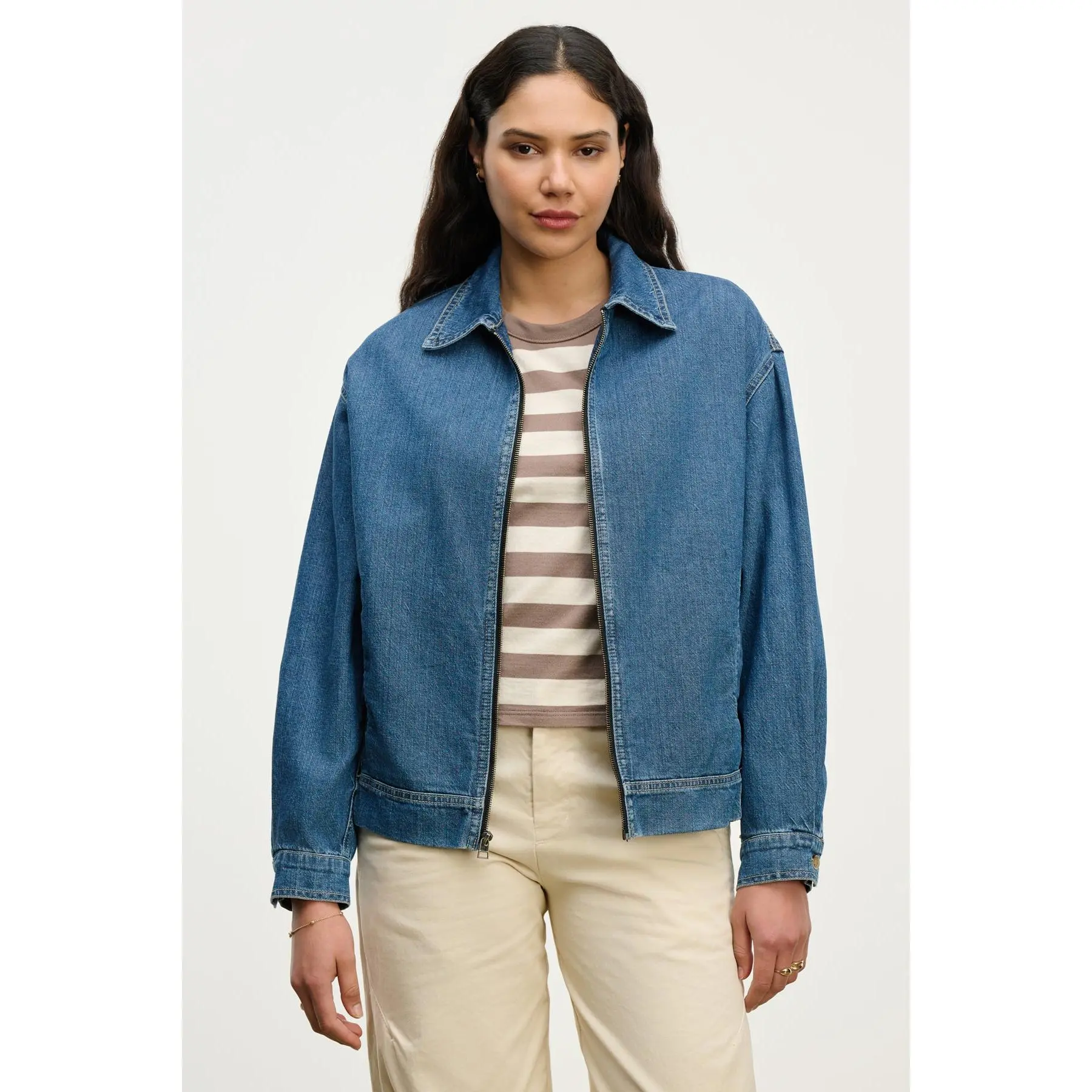 PORTER DENIM ZIP-UP JACKET