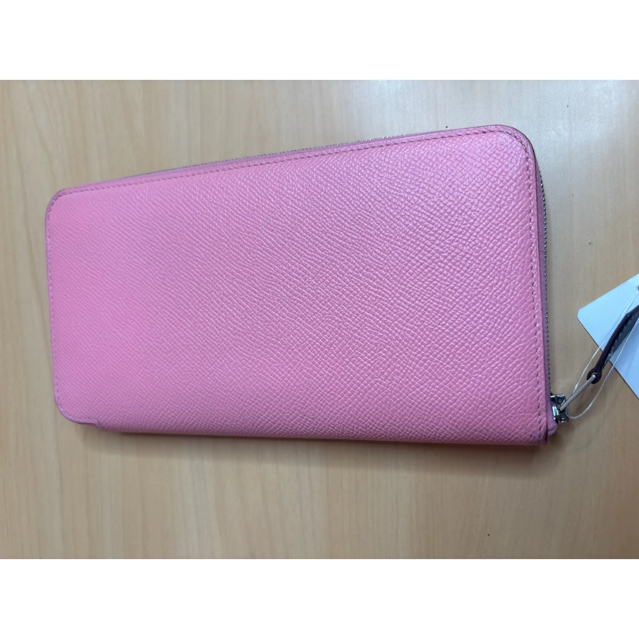 Pre-owned Leather Small Leather Goods Hermes Silk’In Long Wallet in Pink Epsom Leather