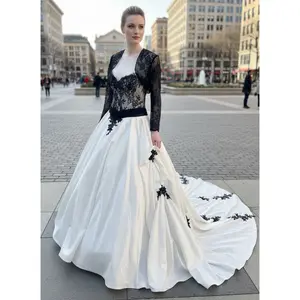 Renee Medieval Custom Black/Off White Wedding Dress