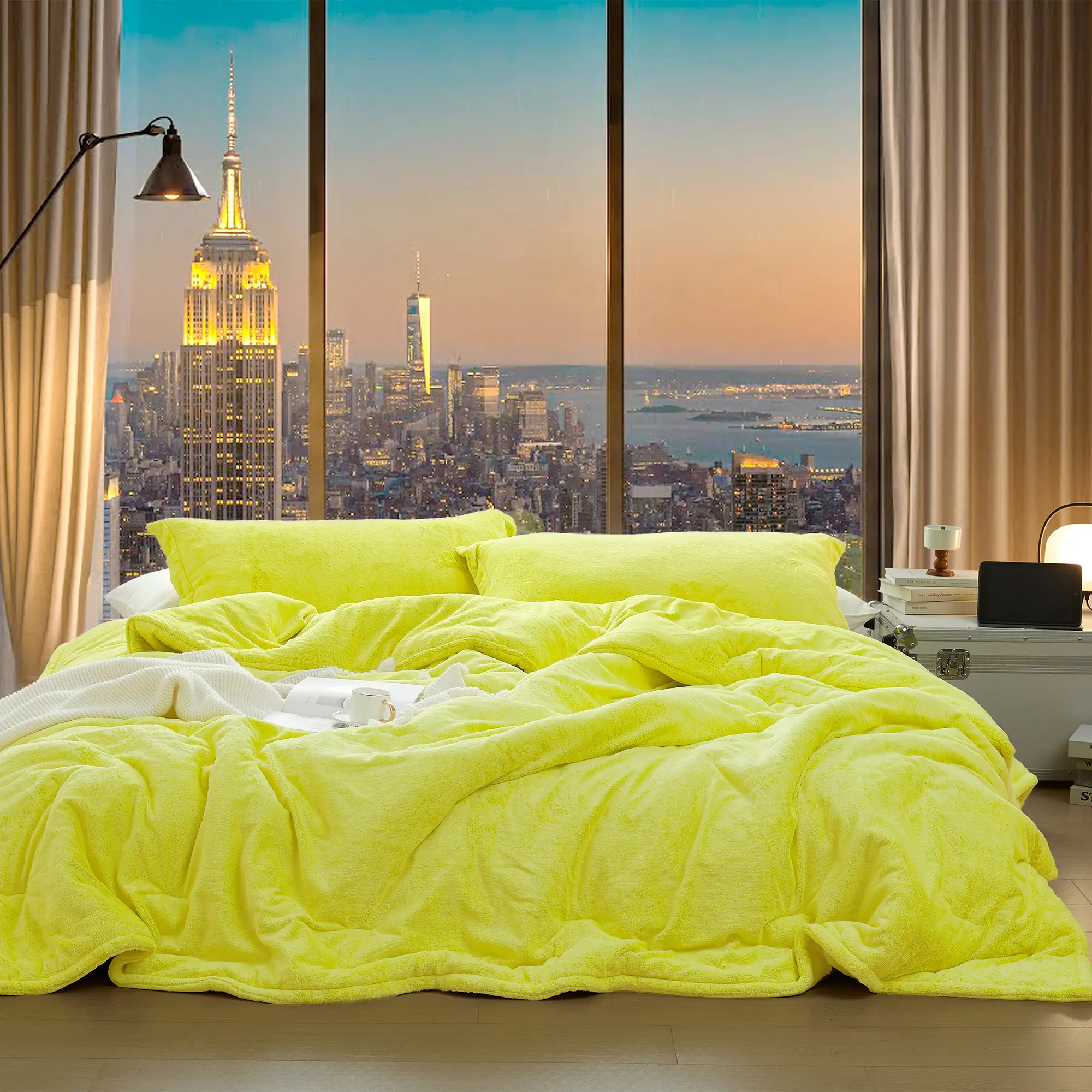 Neon Nights - Coma Inducer Oversized Comforter Set - Neon Yellow