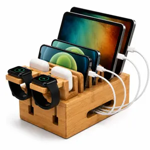 Bamboo Multi-Device Charging Station