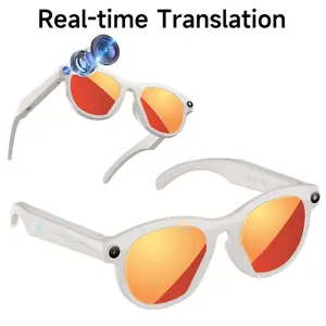 Hands-Free Video Recording Smart Glasses,2MP Anti-Shake Camera ,AI Sunglasses, 2 Lenses Total, Bluetooth Calling ,AI Glasses ,AI Real-Time Translate , Magnetic Charging ,40G Lightweight for Women Men