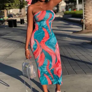 Colorful Tye-Dye Dress Casual
