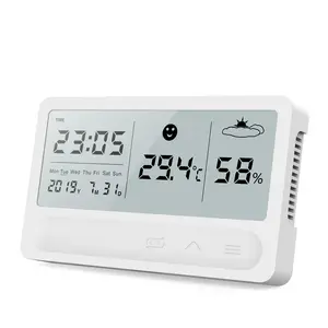 Multifunctional electronic digital temperature and humidity meter for home use, indoor thermometer, alarm clock