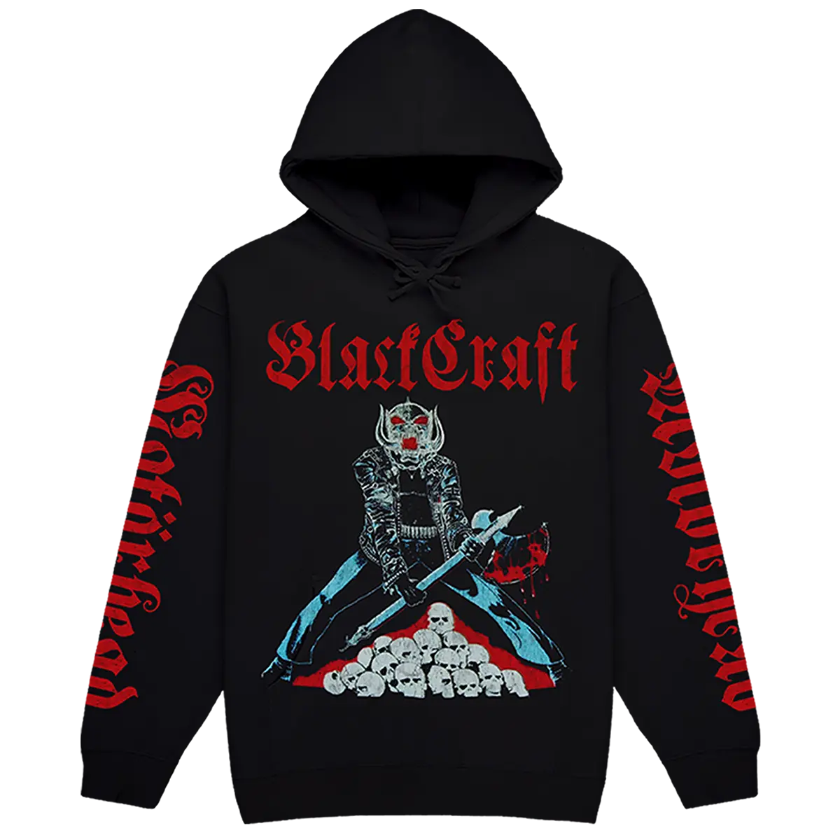 Motörhead x Blackcraft Louder Pullover Hoodie, Tops, Menswear, Soft, Long, Fleece, Pocket, Sweatshirts, Polyester, Sleeves