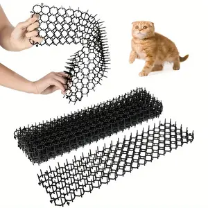 6-piece garden anti-cat spike mats, plastic spike mats for cat deterrence, protective spike mats used to protect garden plants, can prevent cats and dogs from digging holes