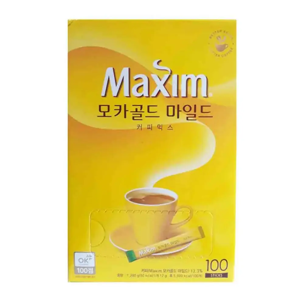 Maxim Mocha Gold Light Instant Coffee Mix Packets - 100 Sticks, 42.33oz, Coffee Drink with Milk and Sugar