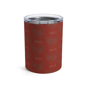 Red Tumbler 10oz, Angel Number 1313 Face Your Fears, Numerology Gift, Positive Energy Cup, Manifestation Gift, Law of Attraction Gift