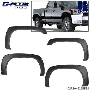 Pocket Rivet Bolt On Fender Flares Fit For 1999-2006 Chevy Silverado GMC Sierra