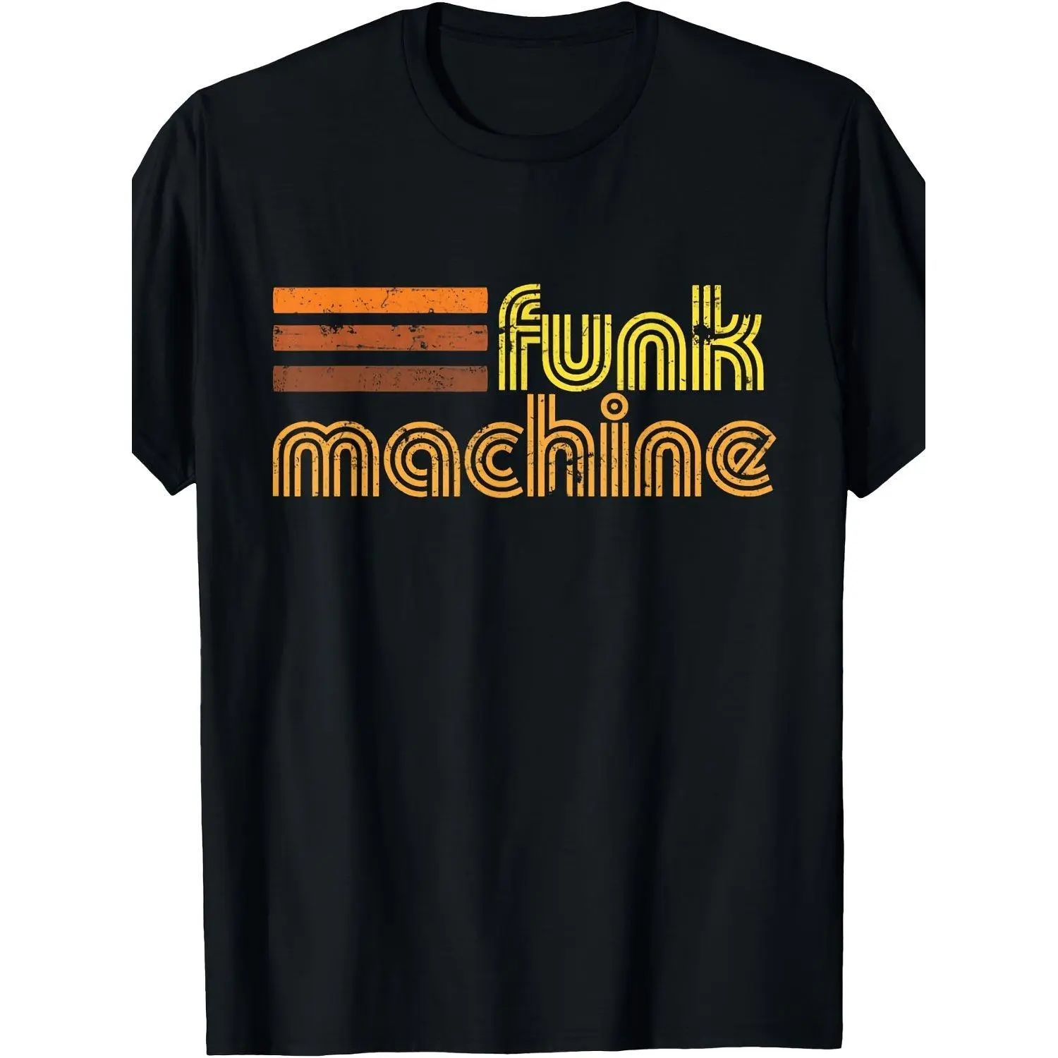 Women's Short-Sleeve Retro 70s Disco Funk Machine Graphic T-Shirt, Breathable Sweat-Wicking Soft Tops for Casual Commuter & Music Party Wear, Shortsleeve