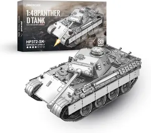Piececool 3D Puzzles for Adults, German Panther D Tank Model Kits Building (1:48 Scale), Military Model 3D Puzzle Kit for Gifts - 413 Pcs
