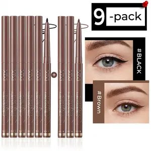 Long Lasting Eyeliner, 9Pcs Waterproof & Sweat Proof Eyeliner Pen, Easy Coloring Eyeliner, Eye Makeup Tool for Women & Girls, Eyeliner Pen Cosmetic