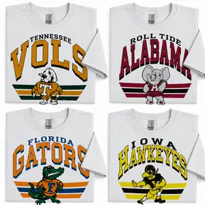 Vintage 90s All Team Football T-Shirt, Vintage College Football Graphic Tee, Retro Sports Fan Pullover, Casual Unisex Top for Game Day
