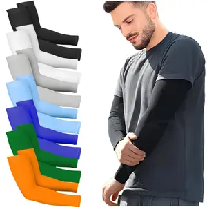 7 Pairs of Cooling Compression Arm Sleeves, Breathable UV Protection, Elastic Quick-Dry Ice Silk Fabric, Unisex for All Outdoor Activities, Sports Sleeve