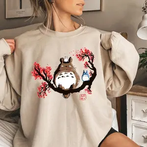 Totoro Sweatshirt T Shirt Hoodie , My Neighbor Totoro, Studio Ghibli T-Shirt, Ghibli Shirt, Hayao Miyazaki, Studio Ghibli Gift, Anime Totoro T-Shirt, Meme T shirt, Anime Fans